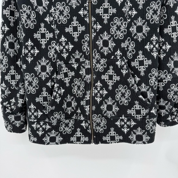 Tonia Debellis Molly Jacket in Signature Logo in Black White Size XL - Picture 8 of 14